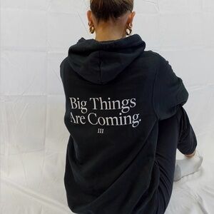 Black Hoodie with Slogan